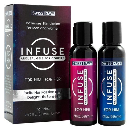 Swiss Navy Infuse Arousal Gel lubrikantų rinkinys 2x59ml | SafeSex