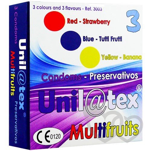 Unilatex Multifruits prezervatyvai 3 vnt. | SafeSex