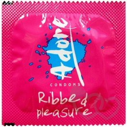 Adore Ribbed Pleasure prezervatyvai | SafeSex
