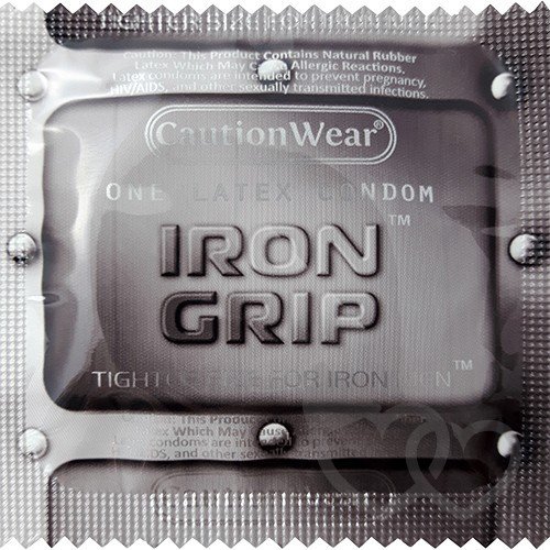 Caution Wear Iron Grip prezervatyvai | SafeSex