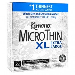 Kimono MicroThin XL Extra Large prezervatyvai 36 vnt. | SafeSex