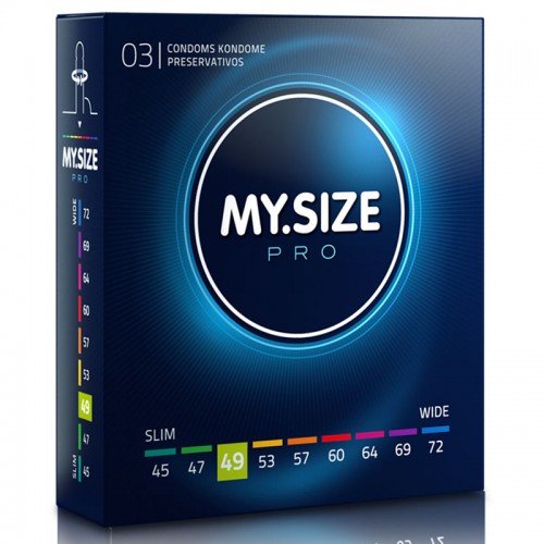 MY.SIZE Pro 49mm prezervatyvai 3 vnt. | SafeSex