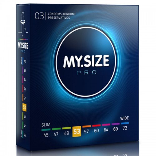 MY.SIZE Pro 53mm prezervatyvai 3 vnt. | SafeSex