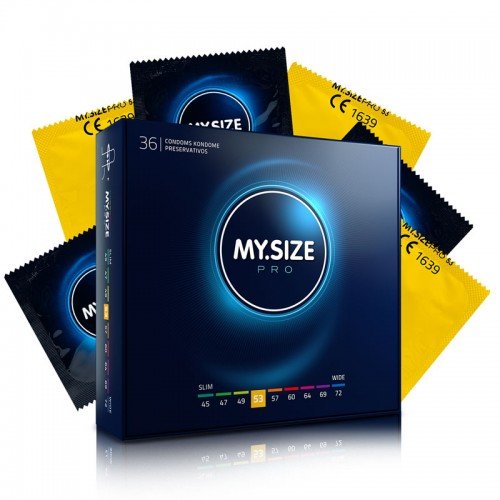 MY.SIZE Pro 53mm prezervatyvai 36 vnt. | SafeSex MY.SIZE Pro 53mm prezervatyvai 36 vnt. | SafeSex