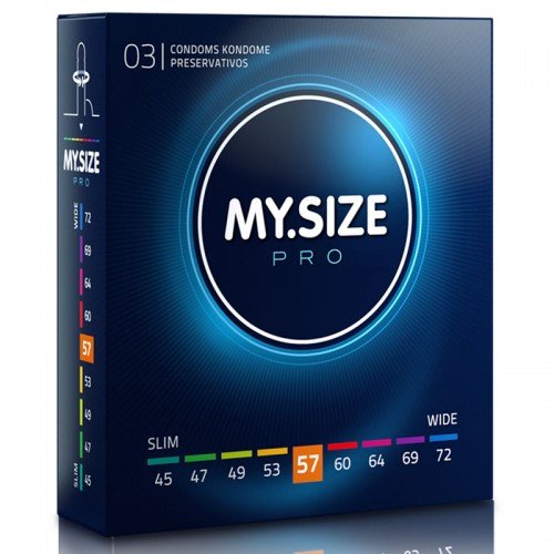 MY.SIZE Pro 57mm prezervatyvai 3 vnt. | SafeSex