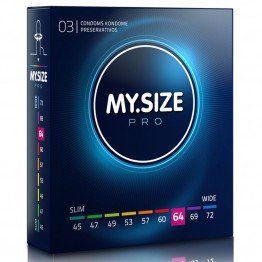 MY.SIZE Pro 64mm prezervatyvai 3 vnt. | SafeSex