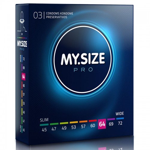 MY.SIZE Pro 64mm prezervatyvai 3 vnt. | SafeSex
