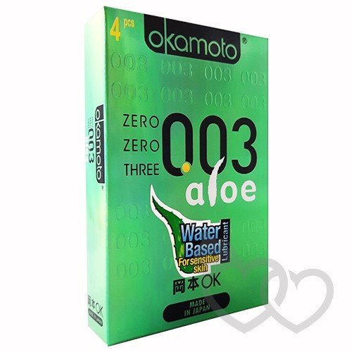 Okamoto 003 Aloe prezervatyvai 4 vnt. | SafeSex