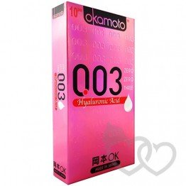 Okamoto 003 Hyaluronic prezervatyvai 10 vnt. | SafeSex