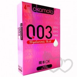 Okamoto 003 Hyaluronic prezervatyvai 4 vnt. | SafeSex