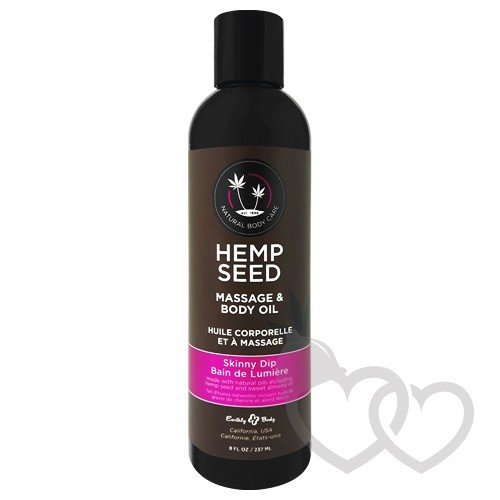 Earthly Body Hemp Seed Skinny Dip Oil 237ml | SafeSex Earthly Body Hemp Seed Skinny Dip Oil 237ml | SafeSex
