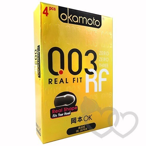 Okamoto 003 Real Fit prezervatyvai 4 vnt. | SafeSex