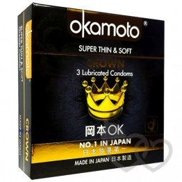 Okamoto Crown prezervatyvai 3 vnt. | SafeSex