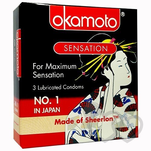 Okamoto Sensation prezervatyvai 3 vnt. | SafeSex