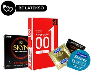 prezervatyvai be latekso