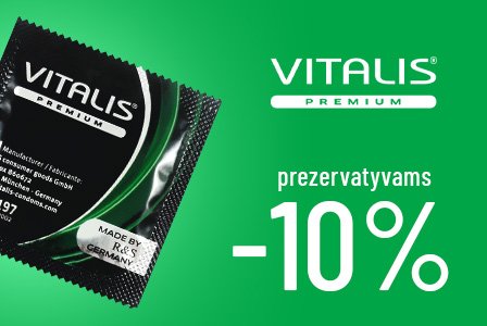Vitalis prezervatyvai -10% Akcija